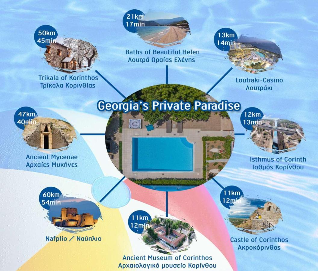 Thiseos Georgia'S Private Paradise Lechaio Exteriör bild